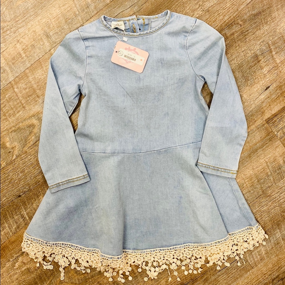 ML kids light denim dress